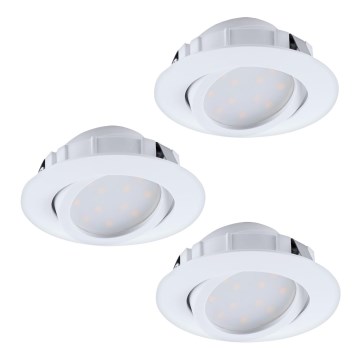 Eglo - ZESTAW 3x ściemnialnych opraw LED wpuszczanych PINEDA LED/5,5W/230V