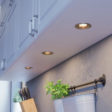 Eglo - ZESTAW 3x ściemnialnych wpuszczanych opraw sufitowych LED/4,8W/230V śr. 8,8 cm matowy chrom