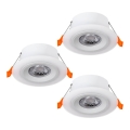 Eglo - ZESTAW 3x wpuszczane oprawy sufitowe LED/4,8W/230V białe