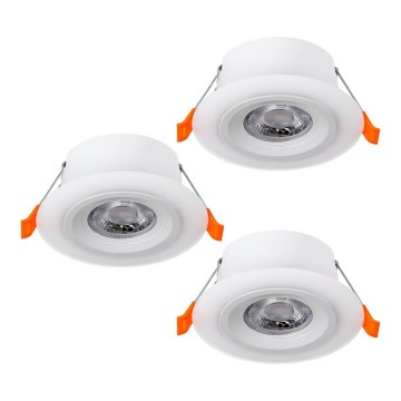 Eglo - ZESTAW 3x wpuszczane oprawy sufitowe LED/4,8W/230V białe