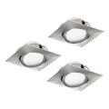 Eglo - Zestaw 3x wpuszczanych opraw LED PINEDA LED/4,9W/230V