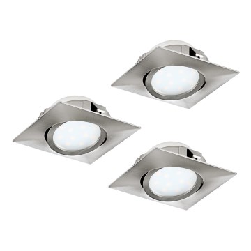 Eglo - Zestaw 3x wpuszczanych opraw LED PINEDA LED/4,9W/230V