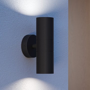 Eglo - Zewnętrzna oprawa ścienna 2xGU10/28W/230V IP44 czarna