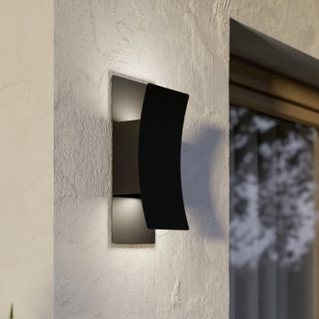 Eglo - Zewnętrzny kinkiet LED 2xLED/4W/230V 2700/4000/6500K IP44 czarny