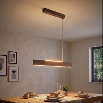 Eglo - Żyrandol LED na linkę LED/17W/230V + LED/4,2W orzech