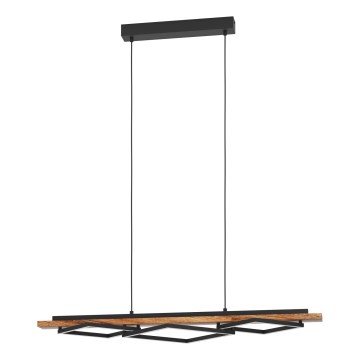 Eglo - Żyrandol LED ściemnialny na lince 2xLED/13W/230V + LED/16W czarny/brązowy