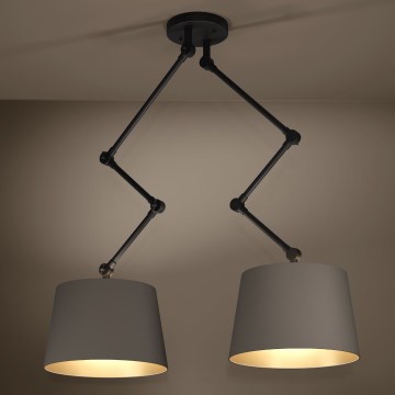 Eglo - Żyrandol na drążku 2xE27/40W/230V brązowy