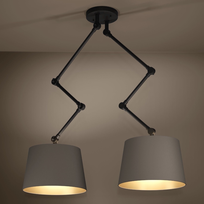 Eglo - Żyrandol na drążku 2xE27/40W/230V brązowy