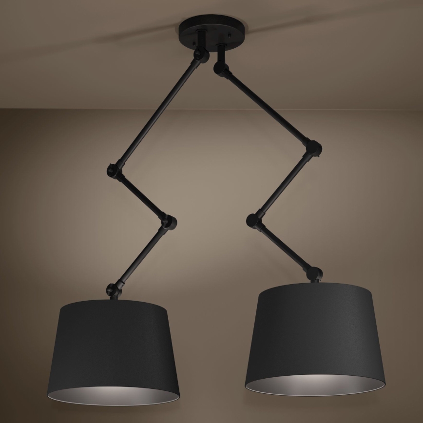 Eglo - Żyrandol na drążku 2xE27/40W/230V czarny