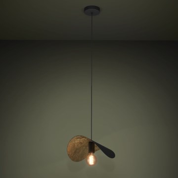 Eglo - Żyrandol na lince 1xE27/40W/230V 41 cm czarny/złoty