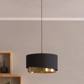 Eglo - Żyrandol na lince 1xE27/40W/230V czarny/złoty