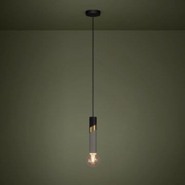 Eglo - Żyrandol na lince 1xE27/40W/230V czarny/złoty