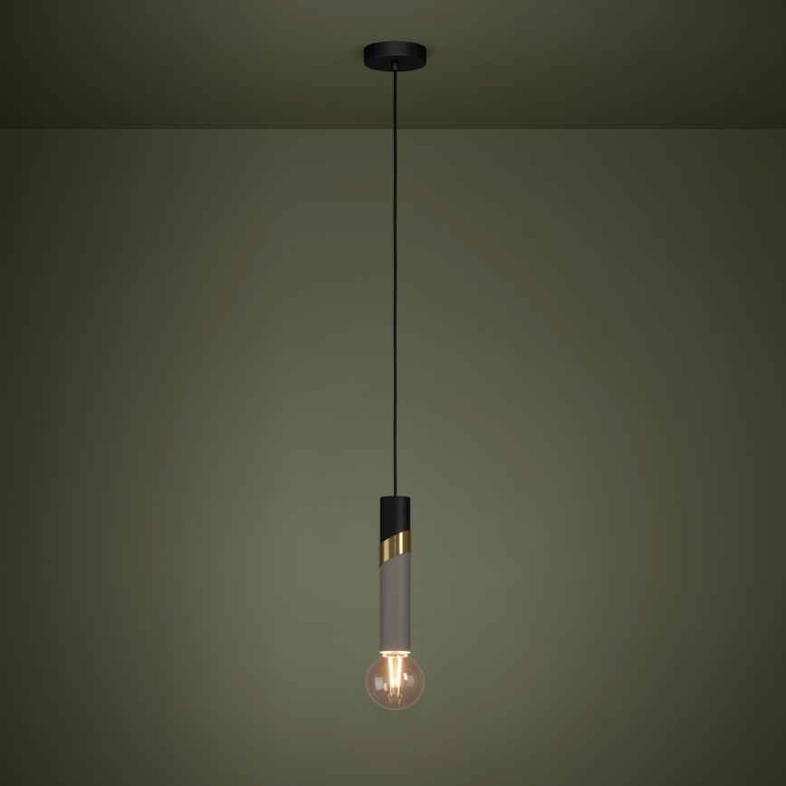 Eglo - Żyrandol na lince 1xE27/40W/230V czarny/złoty