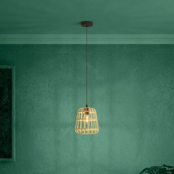 Eglo - Żyrandol na lince 1xE27/40W/230V śr. 24 cm bambus