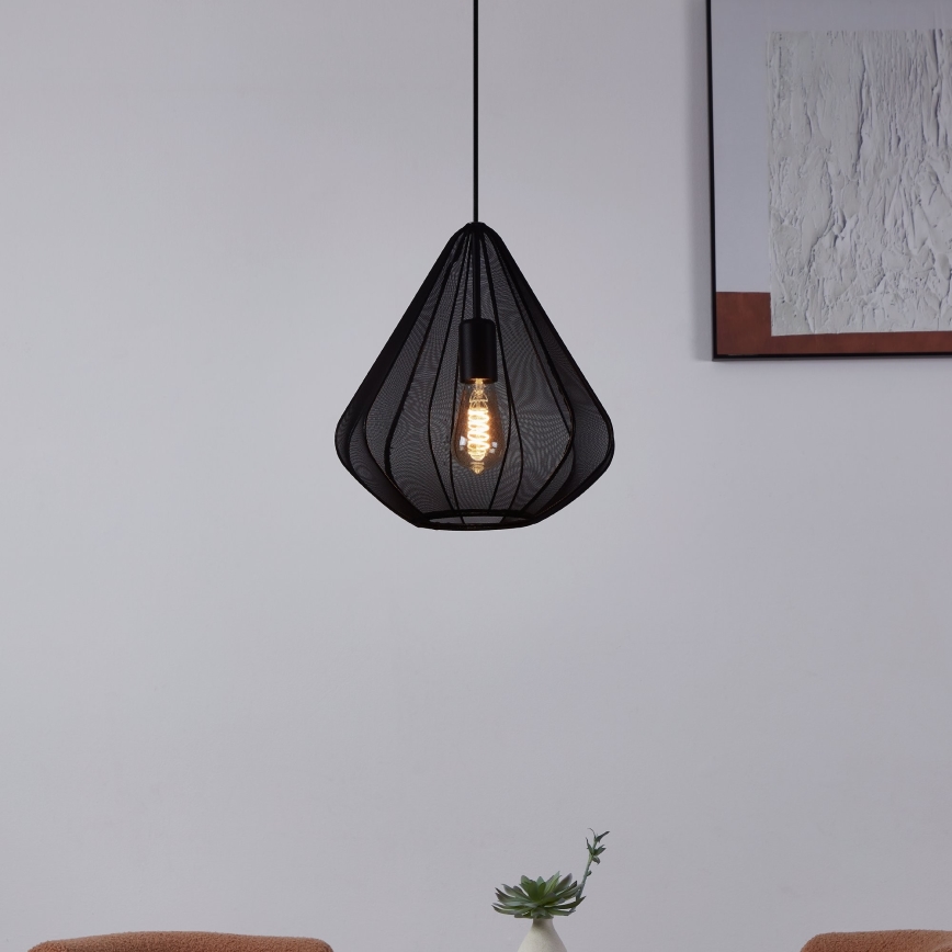 Eglo - Żyrandol na lince 1xE27/40W/230V śr. 33,5 cm czarny