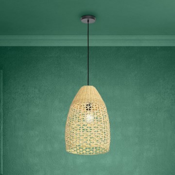 Eglo - Żyrandol na lince 1xE27/40W/230V śr. 35 cm bambus