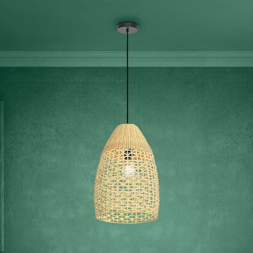 Eglo - Żyrandol na lince 1xE27/40W/230V śr. 35 cm bambus