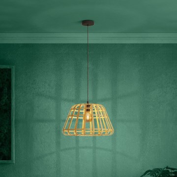 Eglo - Żyrandol na lince 1xE27/40W/230V śr. 50 cm bambus