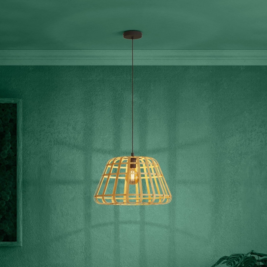Eglo - Żyrandol na lince 1xE27/40W/230V śr. 50 cm bambus