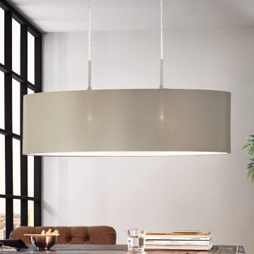 Eglo - Żyrandol na lince 2xE27/60W/230V taupe