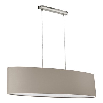 Eglo - Żyrandol na lince 2xE27/60W/230V taupe