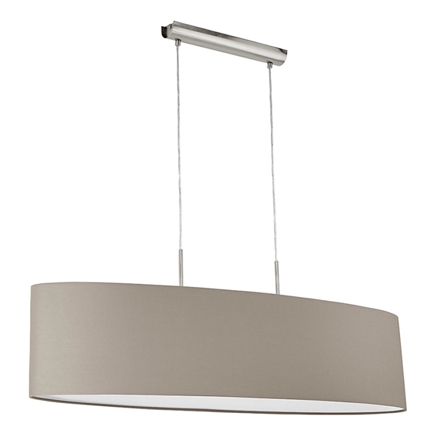 Eglo - Żyrandol na lince 2xE27/60W/230V taupe