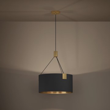 Eglo - Żyrandol na lince 3xE27/40W/230V czarny/złoty