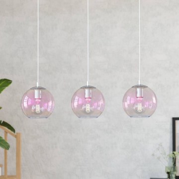 Eglo - Żyrandol na lince 3xE27/60W/230V chrom błyszczący