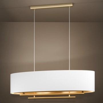 Eglo - Żyrandol na lince 4xE27/40W/230V biały/złoty