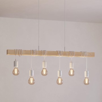 Eglo - Żyrandol na lince TOWNSHEND 6xE27/60W/230V