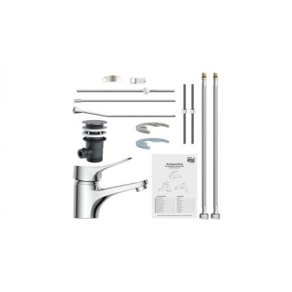 Eisl NI075VECR - Bateria umywalkowa + korek z przelewem VERONA chrom błyszczący