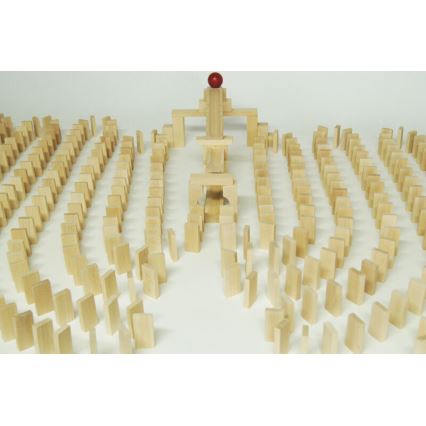 EkoToys - Drewniane domino 830 szt buk