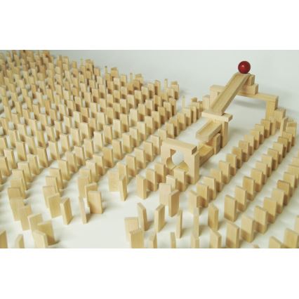 EkoToys - Drewniane domino 830 szt buk