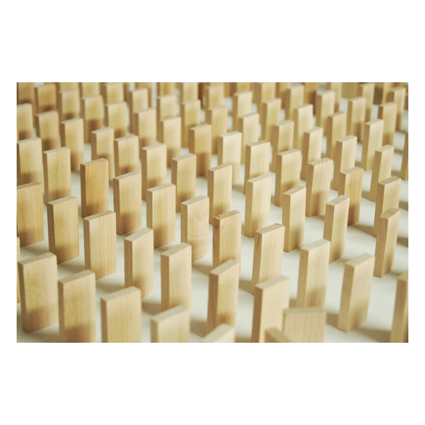 EkoToys - Drewniane domino 830 szt buk
