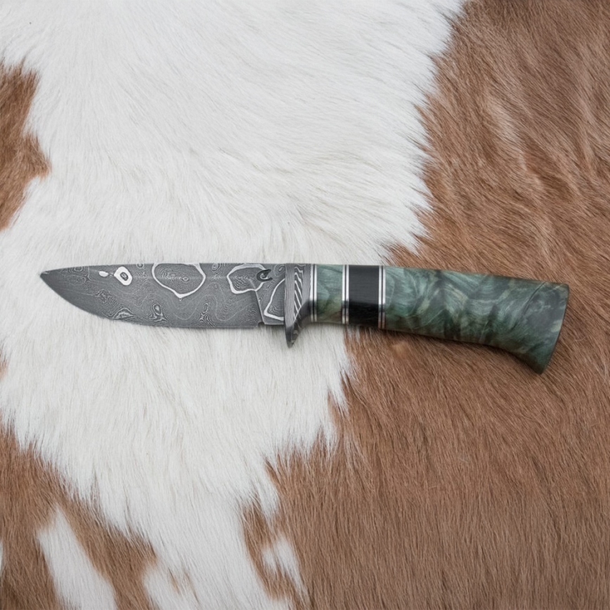 Ekskluzywny nóż damasceński 11,6 cm klon/heban