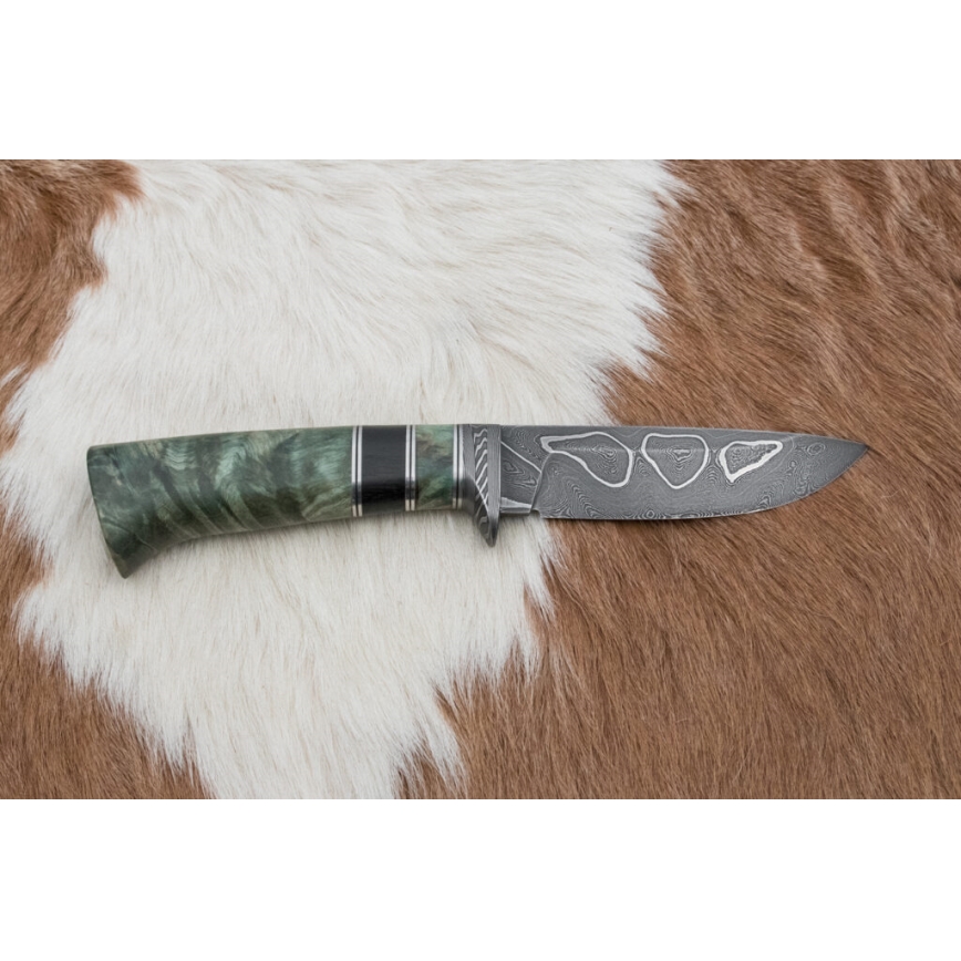 Ekskluzywny nóż damasceński 11,6 cm klon/heban