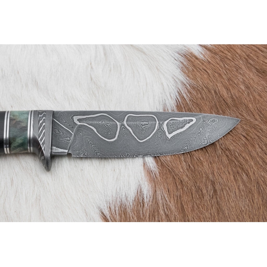 Ekskluzywny nóż damasceński 11,6 cm klon/heban