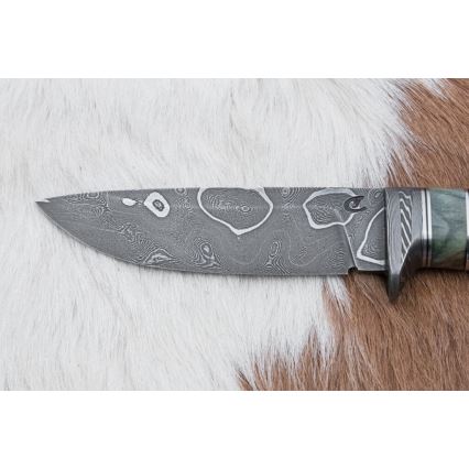 Ekskluzywny nóż damasceński 11,6 cm klon/heban