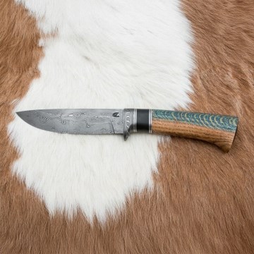 Ekskluzywny nóż damasceński 12,7 cm dąb/heban
