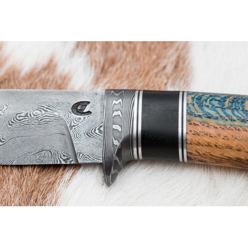 Ekskluzywny nóż damasceński 12,7 cm dąb/heban