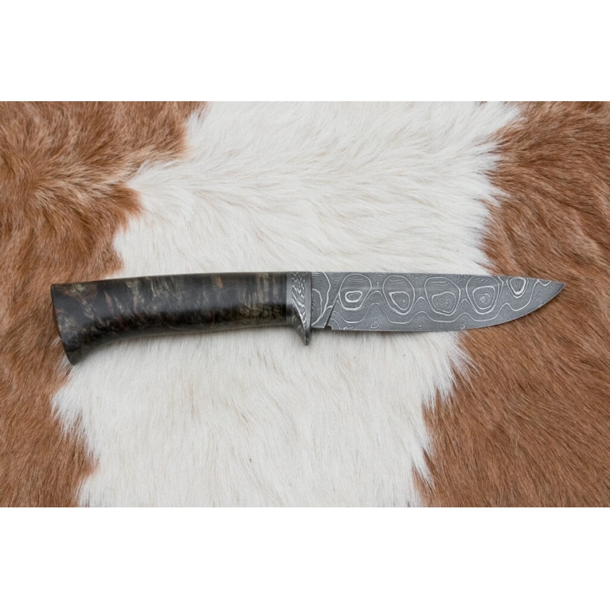 Ekskluzywny nóż damasceński 12,7 cm klon/agat