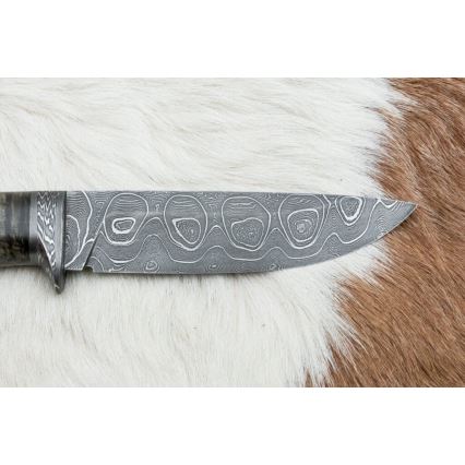 Ekskluzywny nóż damasceński 12,7 cm klon/agat