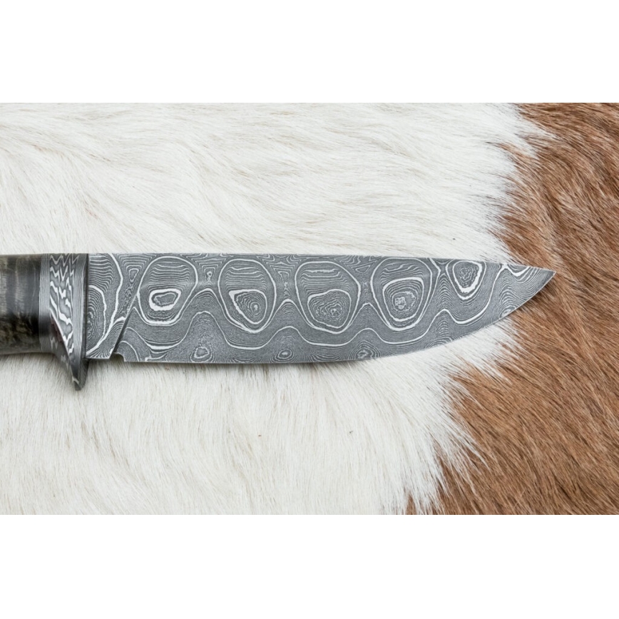 Ekskluzywny nóż damasceński 12,7 cm klon/agat