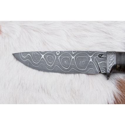 Ekskluzywny nóż damasceński 12,7 cm klon/agat