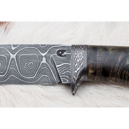 Ekskluzywny nóż damasceński 12,7 cm klon/agat