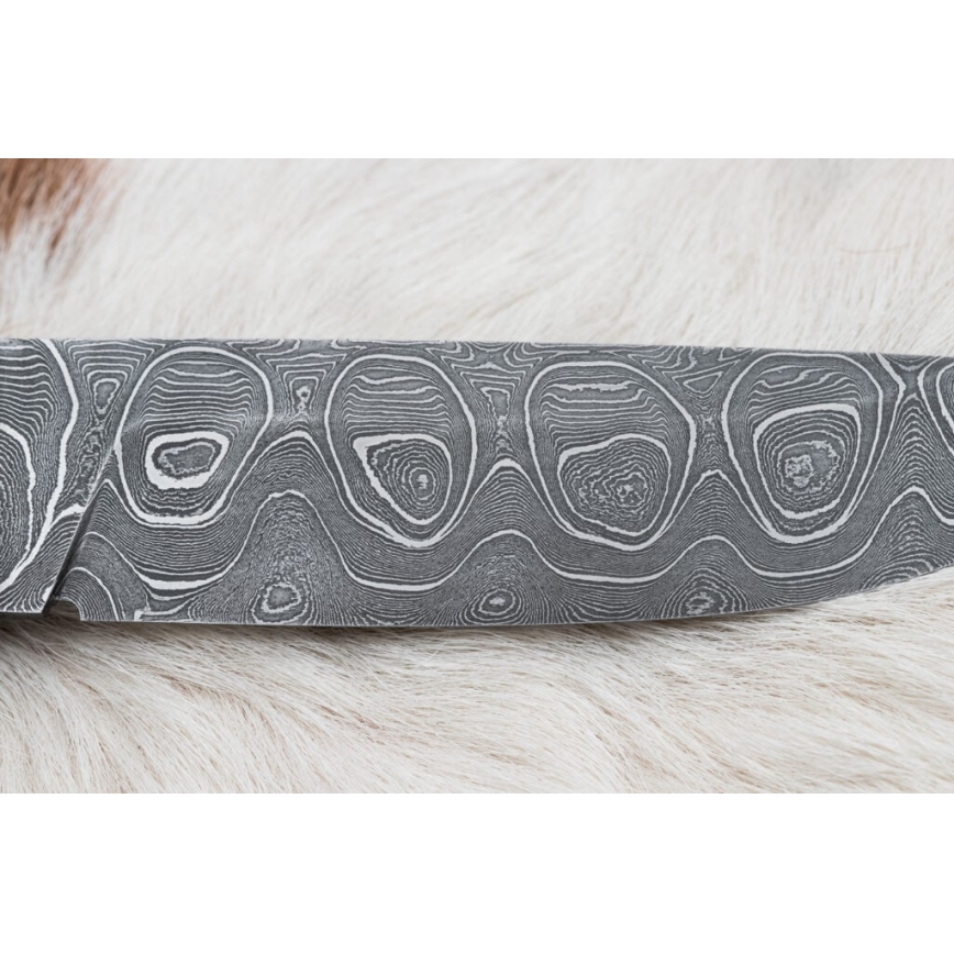 Ekskluzywny nóż damasceński 12,7 cm klon/agat