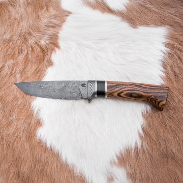 Ekskluzywny nóż damasceński 12 cm bocote/heban