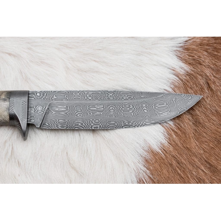 Ekskluzywny nóż damasceński 13 cm kasztanowiec