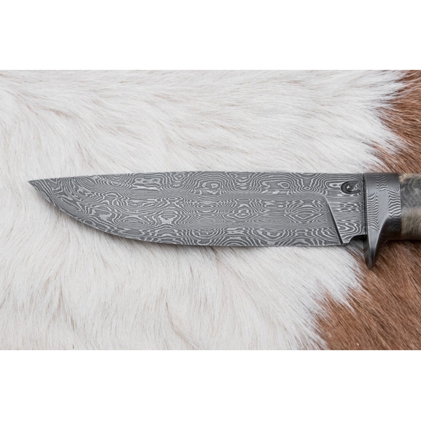 Ekskluzywny nóż damasceński 13 cm kasztanowiec