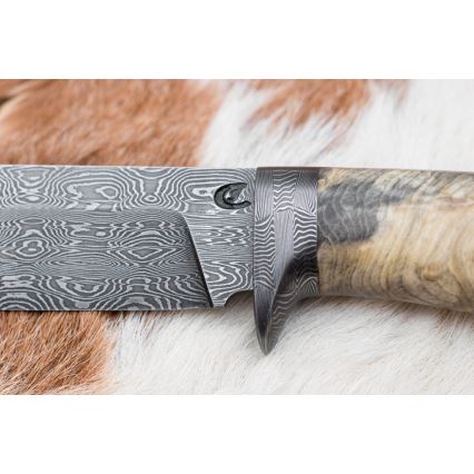 Ekskluzywny nóż damasceński 13 cm kasztanowiec